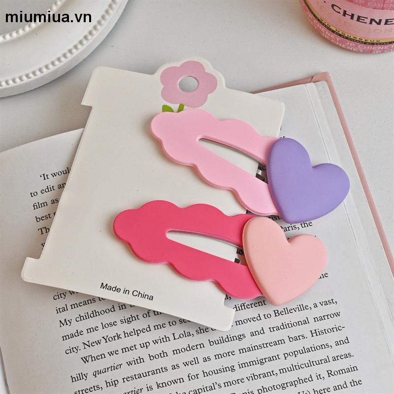 Miumiua🔮Kẹp Tóc Mái Ngang Hình Yêu Dễ Thương Thời Trang Mùa Hè 2023