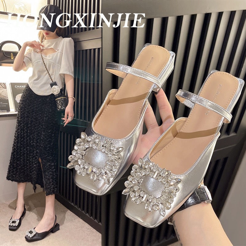 Sục cao gót HONGXINGJIE 072403 B24G0HD thời trang Hàn Quốc 2023 đẹp mắt cao cấp cho nữ