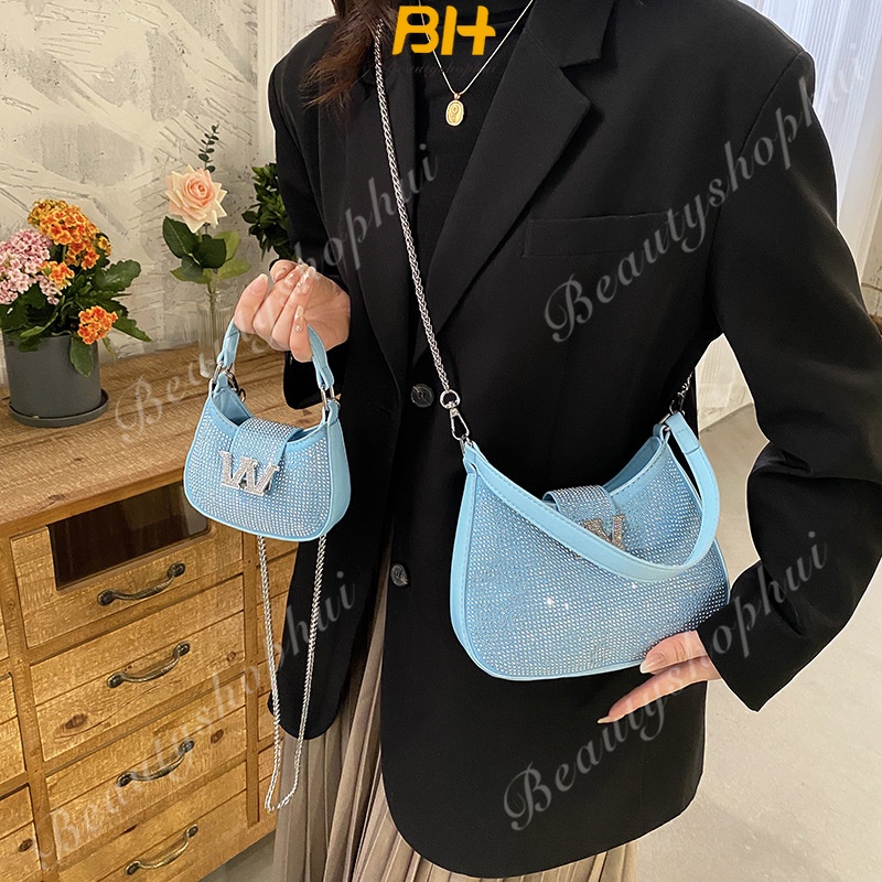 Túi Đeo Chéo Đính Kim Cương Sáng Lấp Lánh Thời Trang Mới 2023 Cho Nữ
