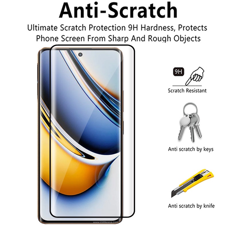 Dành Cho Realme 11 Pro / 11 Pro + / 10 Pro + 5G Viền Cong Full Cover Kính Cường Lực Bảo Vệ Màn Hình Phim