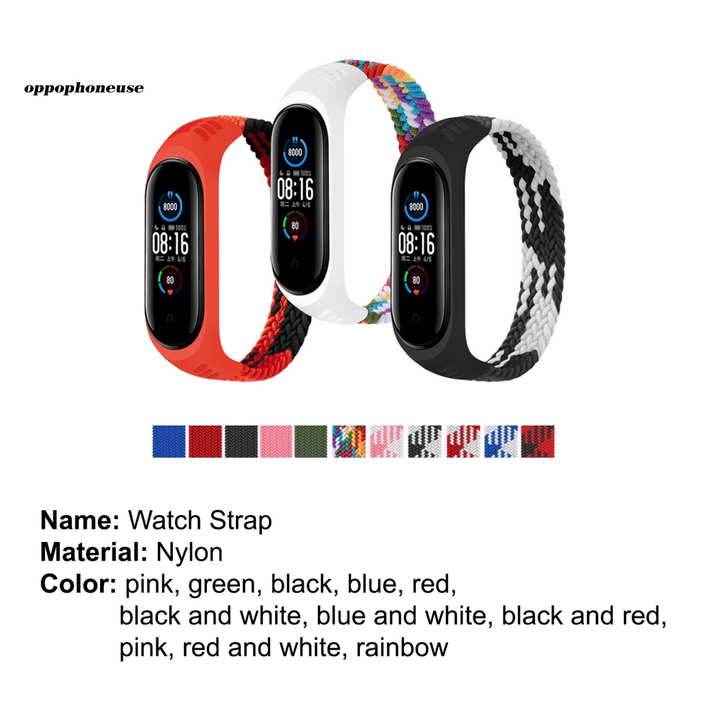 Dây Đeo Nylon Thay Thế Cho Đồng Hồ Thông Minh OPPO Xiaomi Mi Band 3 / 4 / 5 / 6 / NFC