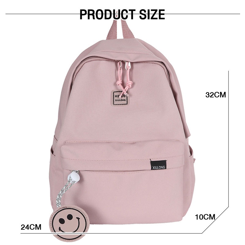 Balo nhỏ MOWEIKAIDI màu trơn dễ thương thời trang phong cách Hàn Quốc cho nữ