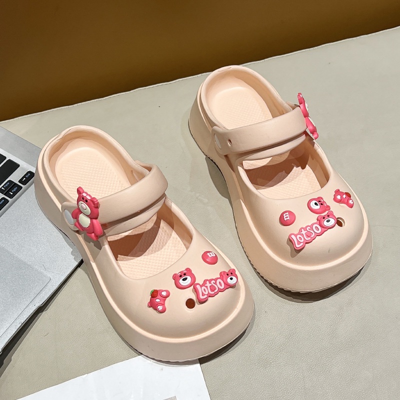 Dép Gấu Đế Mềm Chống Trượt Siêu Dễ Thương Hot Trend 2023 Dép Sandal Nữ Đi Học