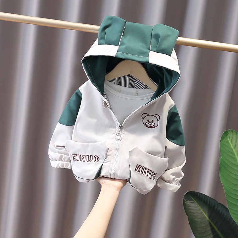 Áo Khoác Tay Dài Phong Cách Hàn Quốc Cho Bé Trai