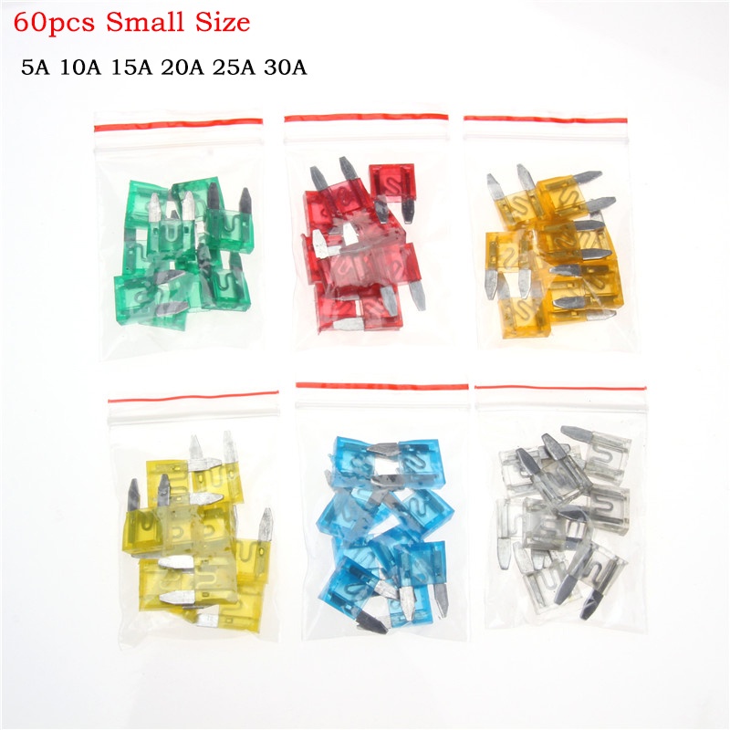 Set 60 Cầu Chì mini Tự Động Cho Xe Hơi / Xe Tải