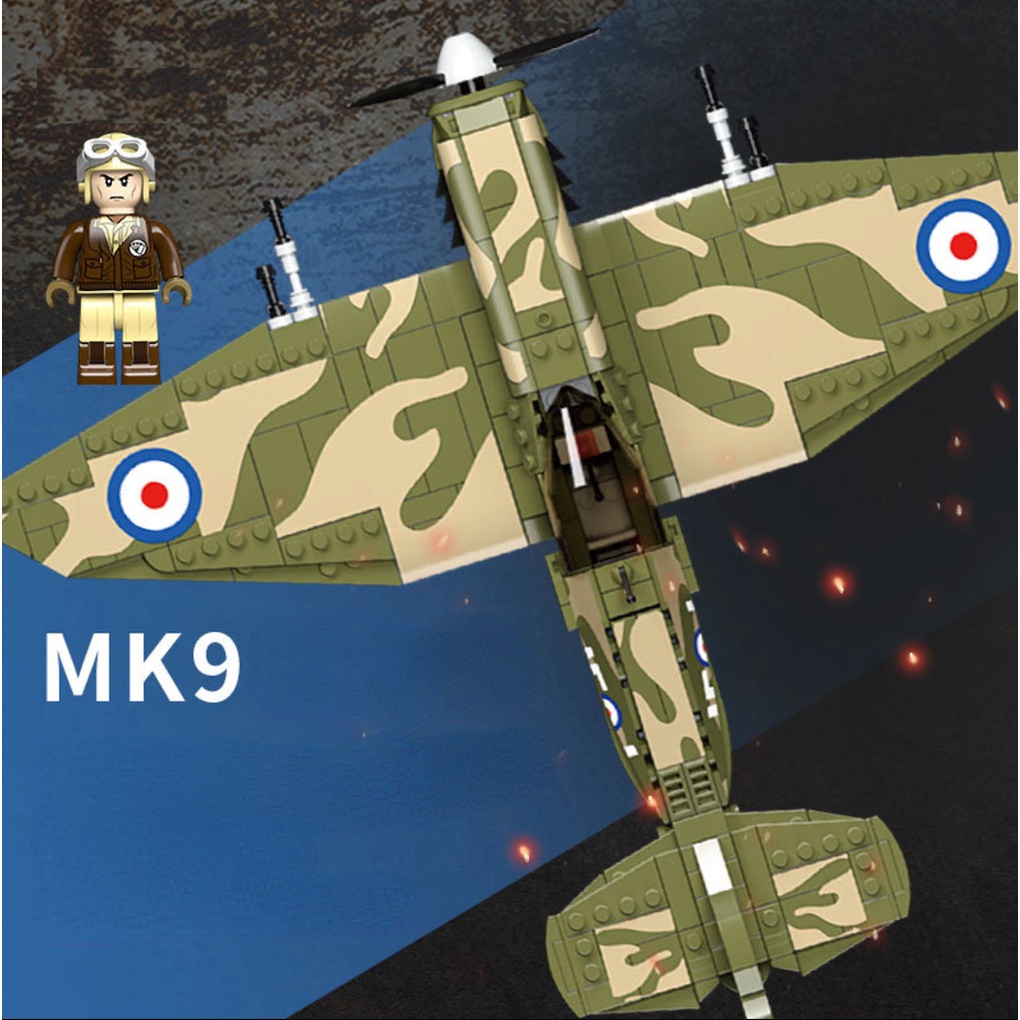 Bộ 526 Mô Hình Máy Bay Chiến Đấu MOC MK9 Spitfire DIY Tỷ Lệ 1: 32