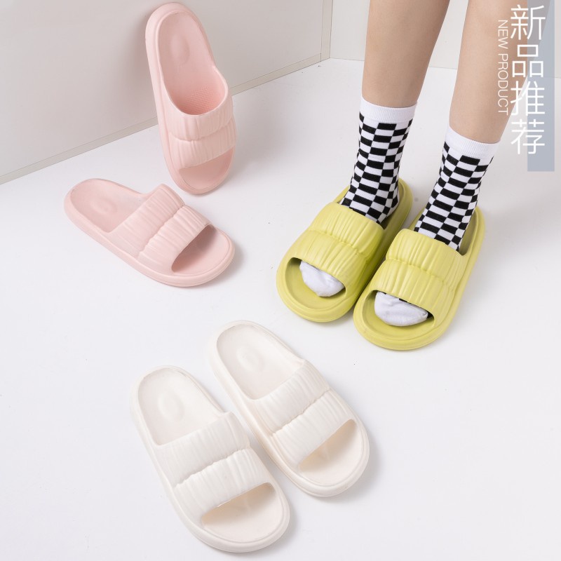 𝐢𝐃É𝐏 𝐃𝐋𝟑𝟕𝟕 Dép bánh mì nữ quai ngang Bèo Nhún EVA mềm siêu nhẹ êm chân đi trong nhà