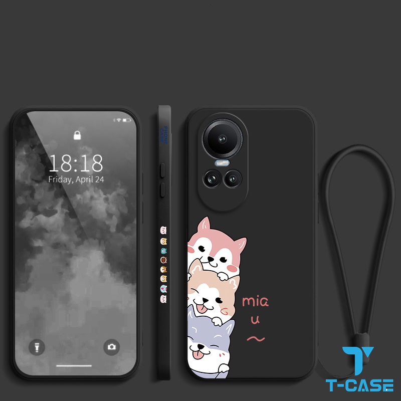 Ốp lưng OPPO Reno 10 5G Reno 10Pro 5G Ốp Điện Thoại Silicon Mềm Hình Cún Dễ Thương Có Nắp Lens Cho OPPO Reno 10 5G Reno 10Pro 5G 2A-GG