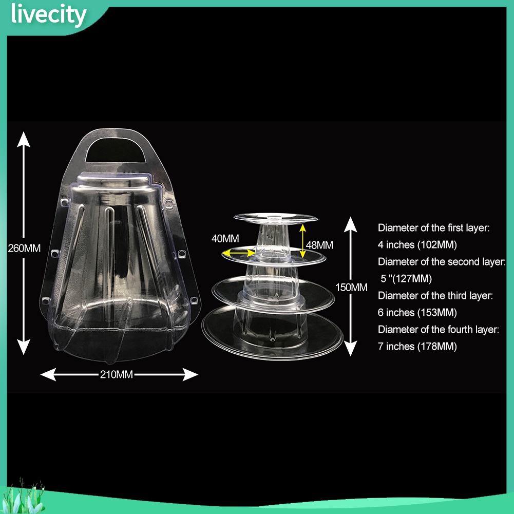 Lễ hội 4 tầng trưng bày tiệc sinh nhật đám cưới bánh macaron đế tháp cupcake