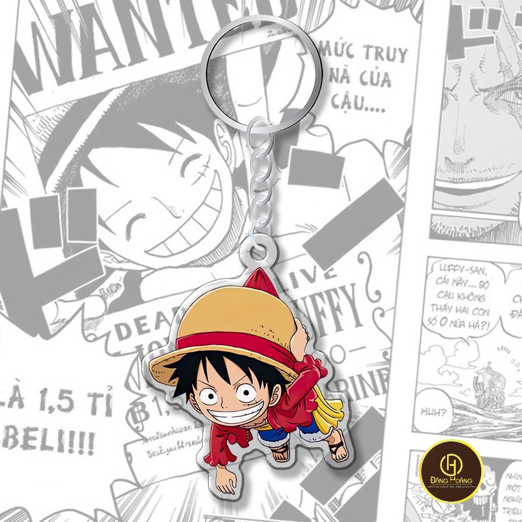 Móc khóa One Piece Luffy Ace Tony Tony Chopper treo ngược anime manga phụ kiện trang trí túi xách ba lô