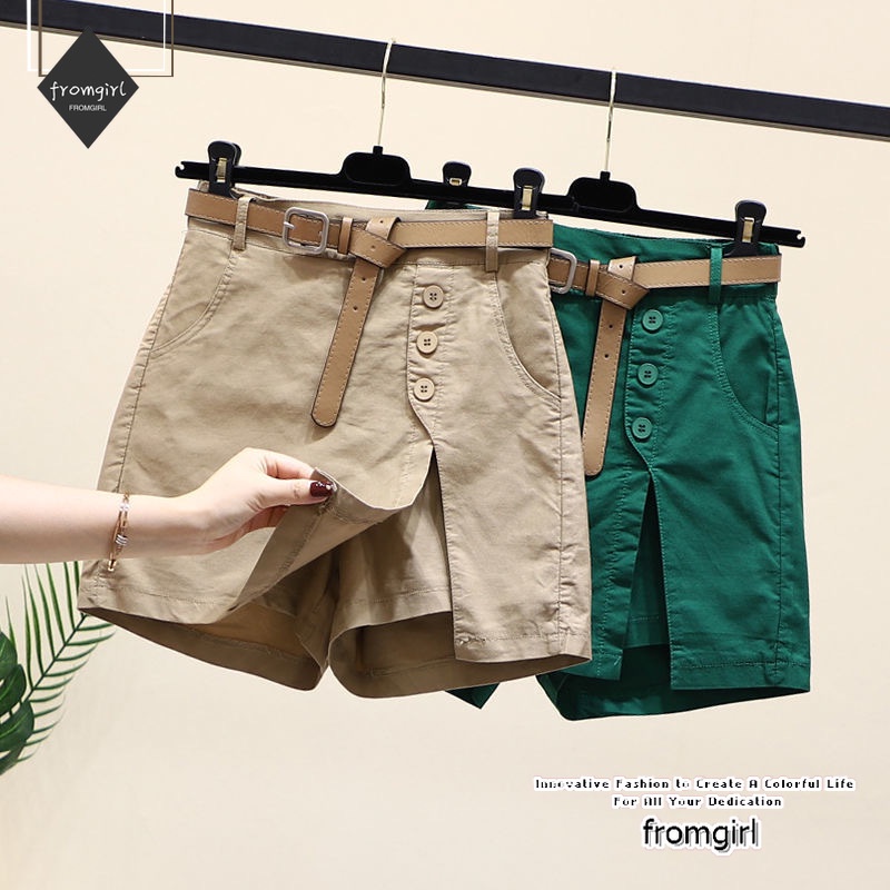 Quần Short Chữ A Vải Cotton Mỏng Lưng Thun Thời Trang Mùa Hè Hàn Quốc 2023 Cho Nữ