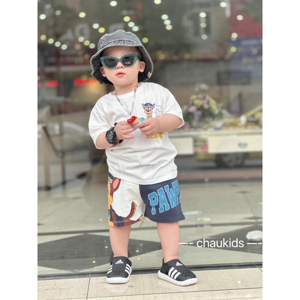 SALE SET BỘ COTTON HÌNH CHÚ CHÓ CỨU HỘ 8-18KG