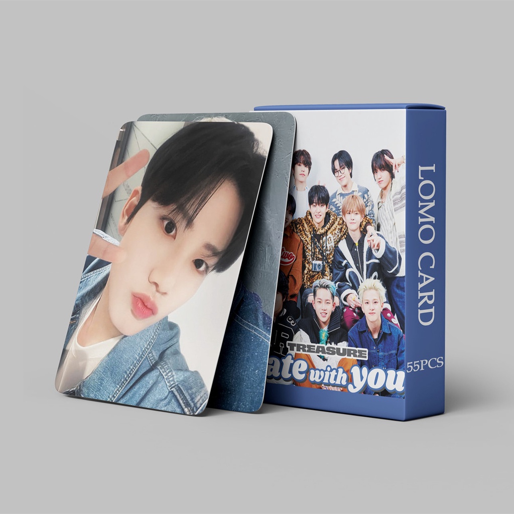 55pcs/box TREASURE Photocards Album Date With You Lomo Cards Kpop Postcards LETAOTAO2023