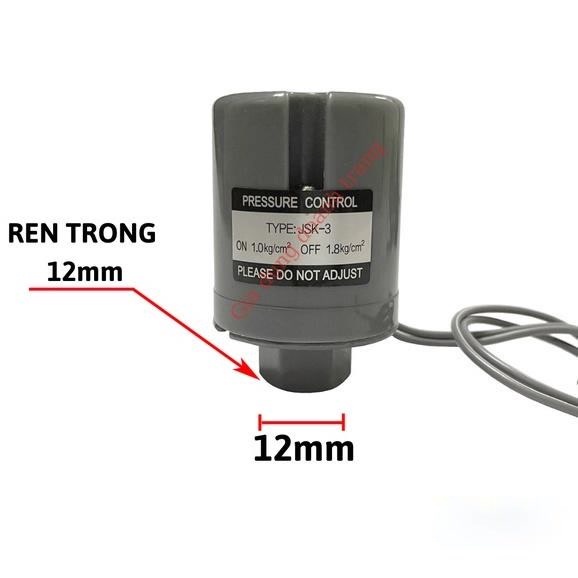 Rơ le máy bơm tăng áp, Rơ le máy bơm nước kiểu ren ngoài 12, 13, 14, 17, 21mm