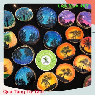 Tranh gỗ phong cảnh mini trang trí decor
