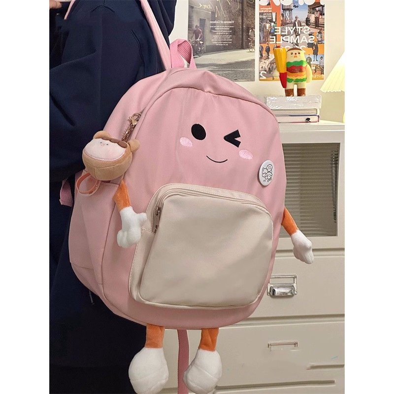 Ba Lô Mềm Mại In Họa Tiết Hoạt Hình Dễ Thương Phong Cách Nhật Bản Cho Nữ