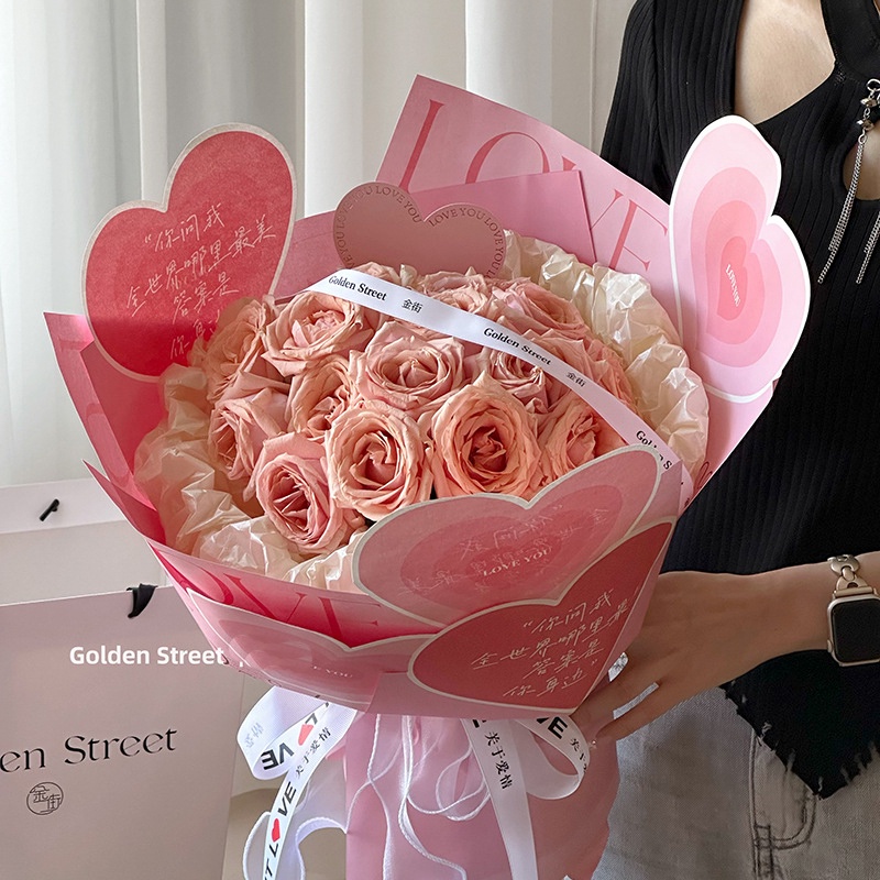 Set 10 Giấy Gói Hoa 3D Xinh Xắn 35x50cm