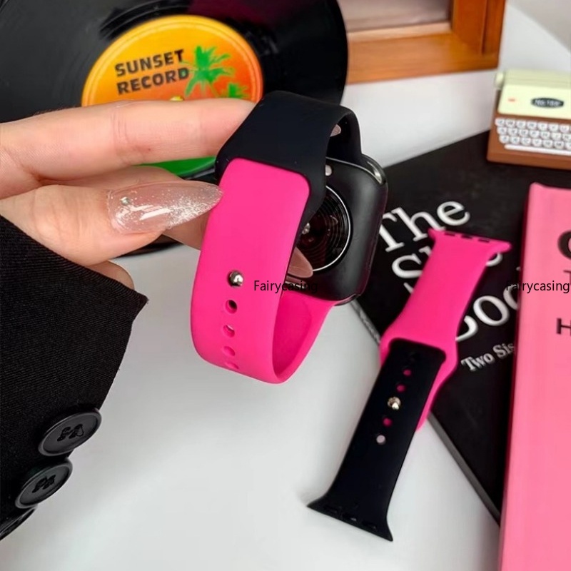 Dây Đeo Đồng Hồ Bằng Silicone Cho Apple Watch 44mm 45mm 49mm Ultra 41mm 40mm 38mm 42mm 44mm 8 7 SE 6 5 4 3