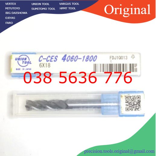 (Stock) Phay ngón Endmill 6x18 Union Tool