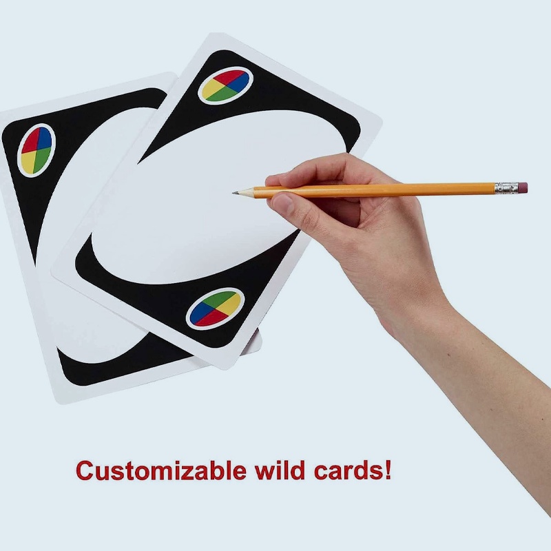 ​Giant UNO Card Game for Kids, Adults & Family Night, Oversized Cards & Customizable Wild Cards for 2-10 Players