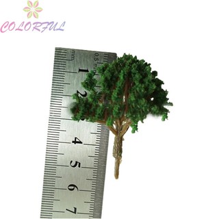 【COLORFUL】Model Tree Decorate Diorama Green Plastic Roadway Sand Table Set Train Tree