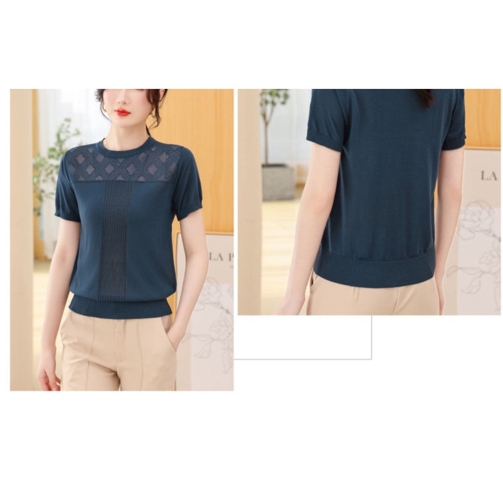 Áo Thun Tay Ngắn Thiết Kế Mỏng Thoáng Khí Thời Trang Mùa Hè Mới Dành Cho Nữ