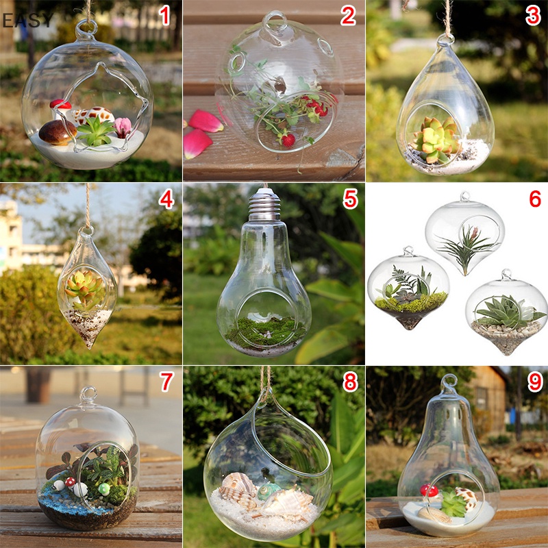 Ea treo bóng trong suốt thủy tinh trồng hoa bình terrarium cảnh quan container vn