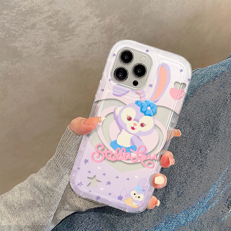 Vỏ đựng điện thoại trong suốt hình thỏ tím dễ thương tương thích cho iphone 14 13 11 12 pro xs max x xr 7+ 8 plus vỏ chống sốc silicon tpu mềm
