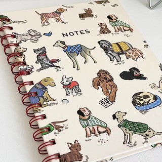 Puppy coil notebook, ins style, high appearance value, niche daily a5 notebook, tearable notebook.
