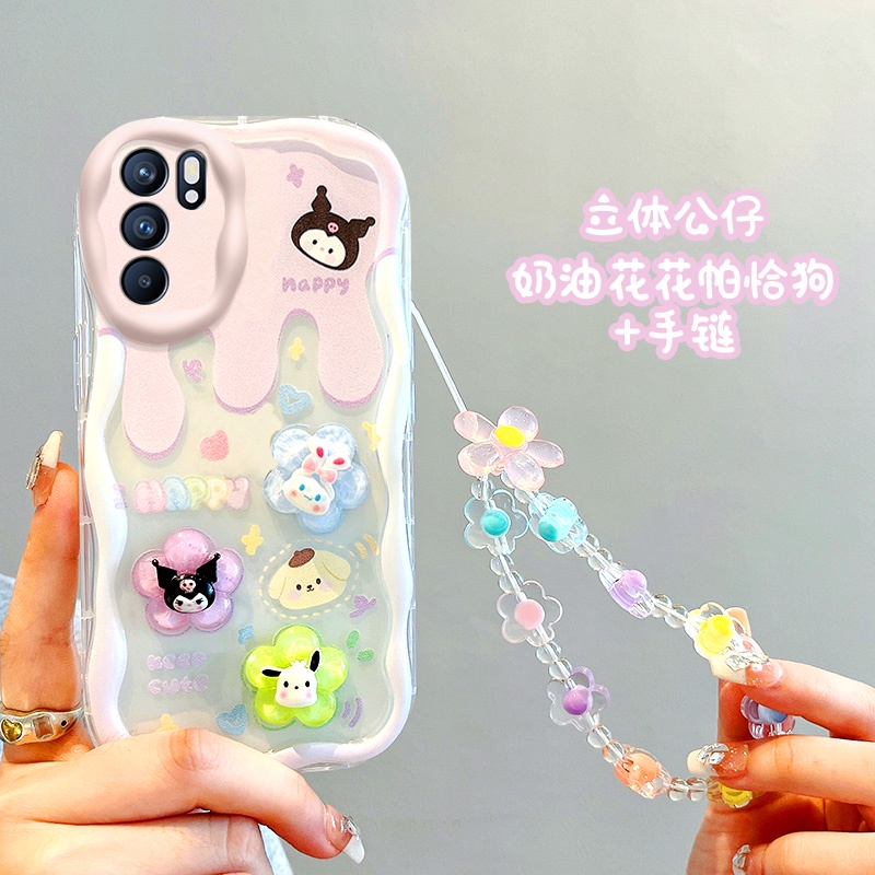 Ốp lưng Oppo Reno 6 ốp Reno 6 5g ốp lưng dễ thương kem cạnh điện thoại ba chiều hình búp bê hình búp bê soft case full case nygz