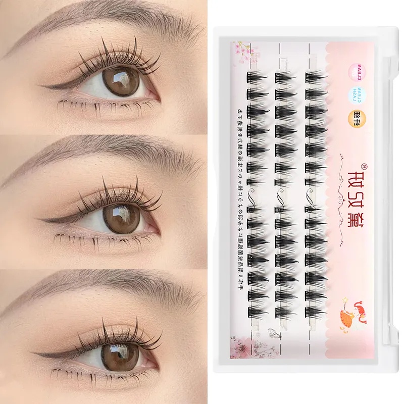 Cụm cá nhân little devil false eyelashes bundle diy cosplay makeup wispy manga lashes soft natural eyelash extension new yr