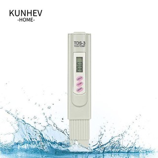 KUNHEV Tds meter, 1-9999ppm +/- 1% tds meter bút thử nước, bù nhiệt độ abs nhựa nhẹ máy đo nhiệt độ xám nước uống