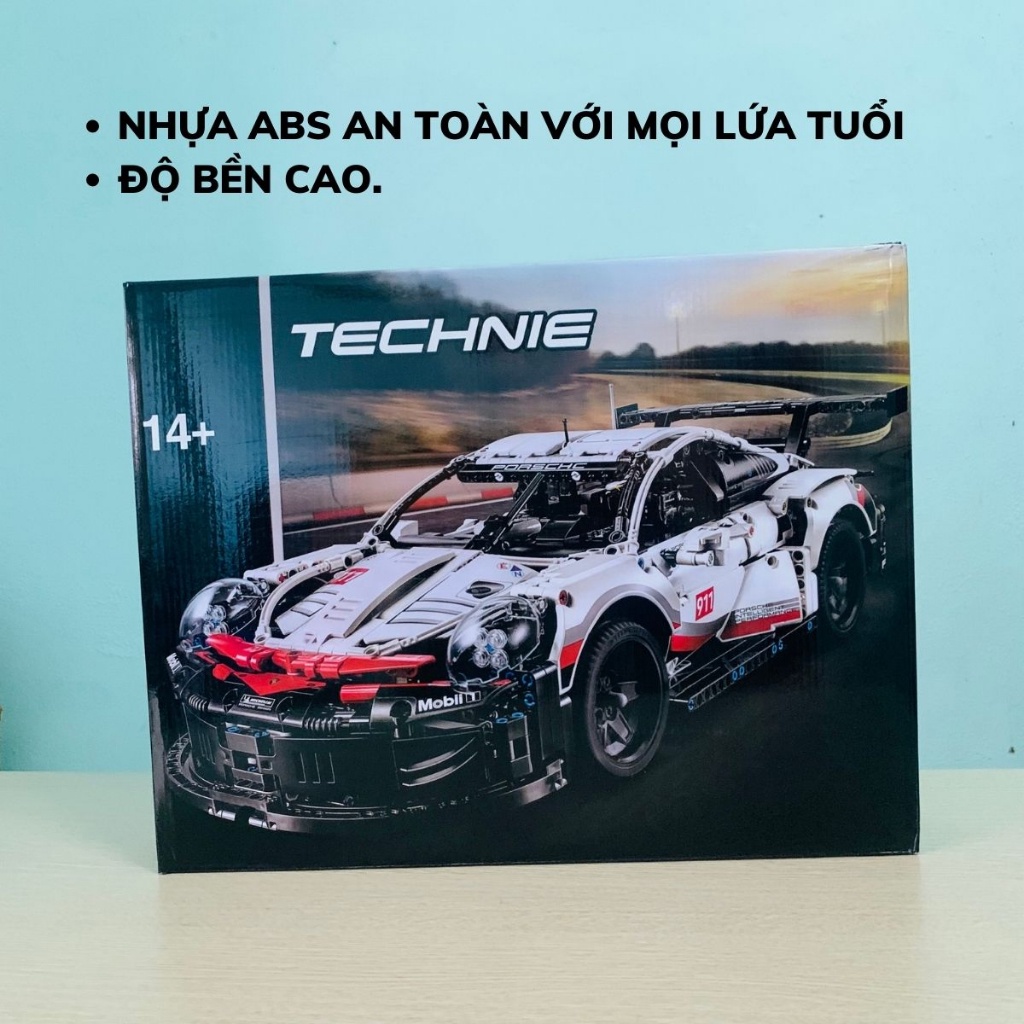 Mô hình lắp ráp siêu xe technic Posche 911 RSR 42096 tỷ Lệ 1:10 1610 chi tiết mảnh ghép cung cấp và bảo hành bởi PocToys