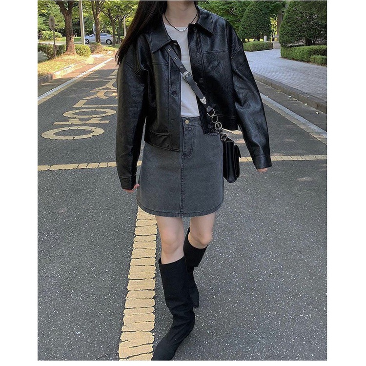 Áo Khoác Da Cao Cấp Phong Cách Hàn Quốc