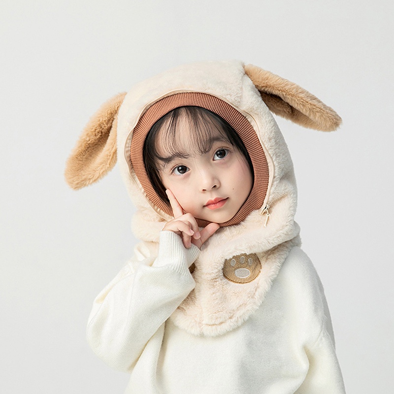 Bbyter trẻ em thời trang mùa đông ấm áp earflap earmuff beanies mũ phụ nữ chống gió dễ thương sang trọng gấu tai mặt nạ mũ