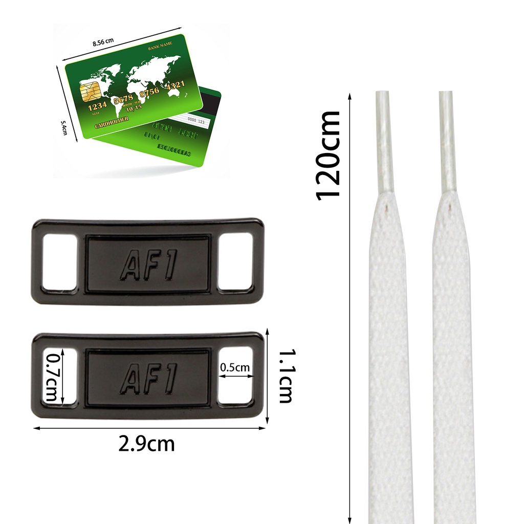 1 cặp thời trang phong cách cá tính all-match sneaker kits giày ren khóa trang trí diy