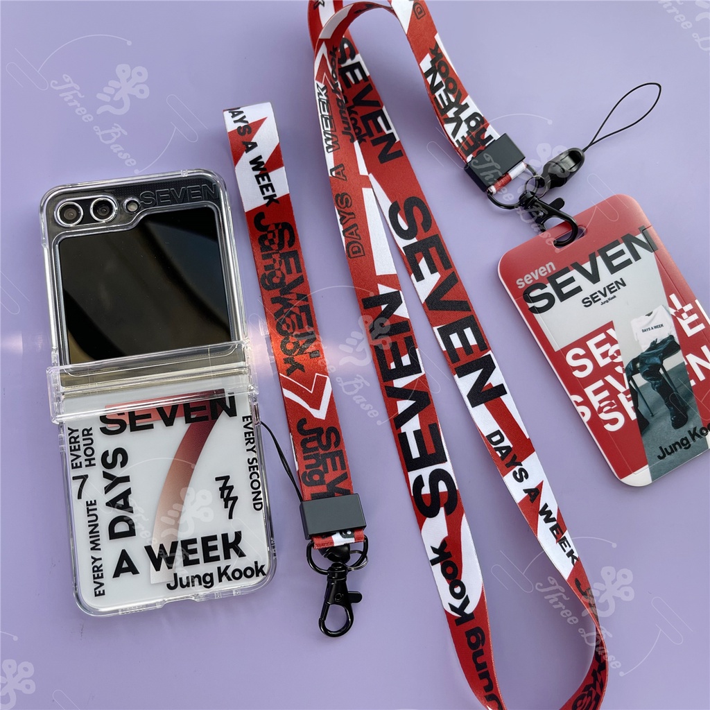 Vỏ điện thoại threebase bts-613 jungkook bảy ngày một tuần cho samsung galaxy zflip 3 zflip 4 zflip 5 vỏ chống va đập chống rơi