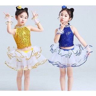 New dream train biểu diễn của trẻ em mặc khiêu vũ cô gái biểu diễn mẫu giáo sequins tulle tutu váy