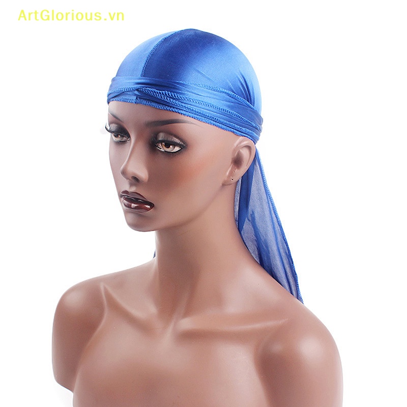 Artglorious unisex đàn ông phụ nữ khăn rằn durag mũ nón mũ lụa cướp biển mũ bọc mũ vn