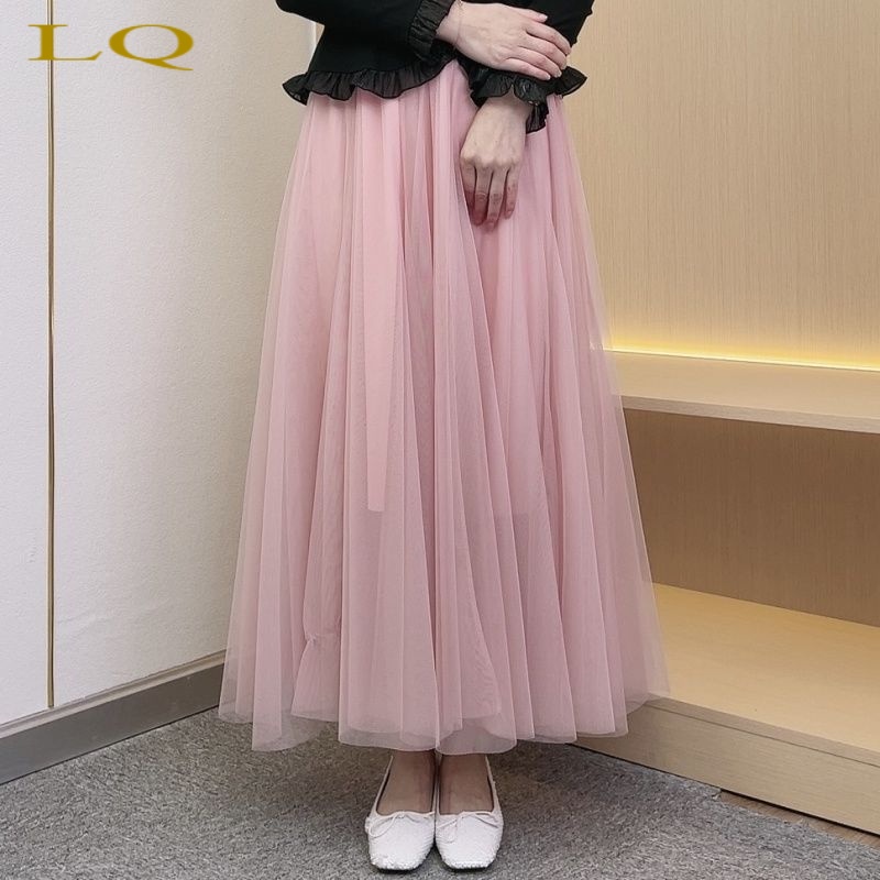 Chân Váy Múa Ba Lớp Dáng Chữ A Dài Vừa Phải 720 Độ Thời Trang