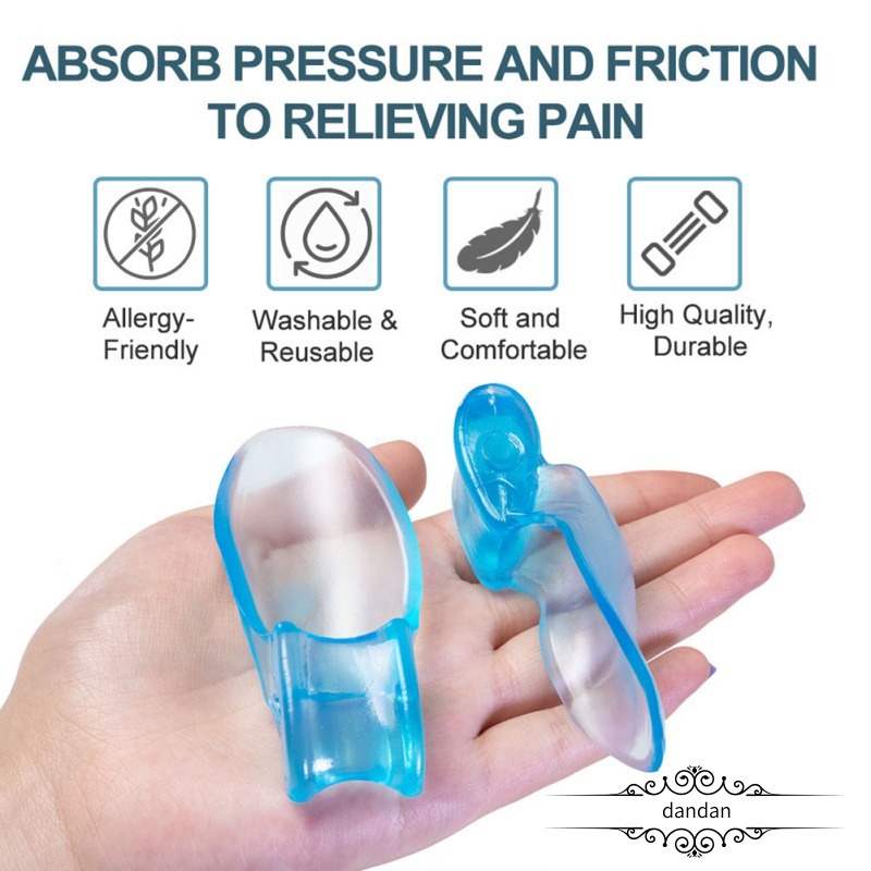 New blue soft silicone gel toe separator hallux valgus bunion spacers thumb corrector foot care tool