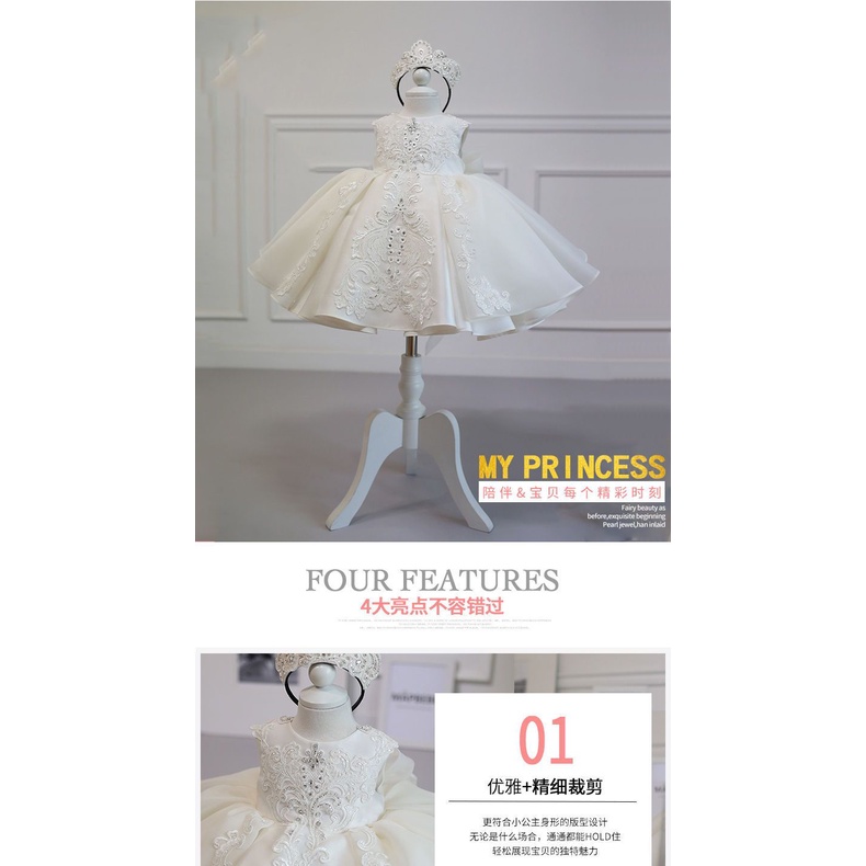 Hàng Mới Về Đầm Công Chúa Phồng Phối Hoa Dễ Thương Cho Bé Gái