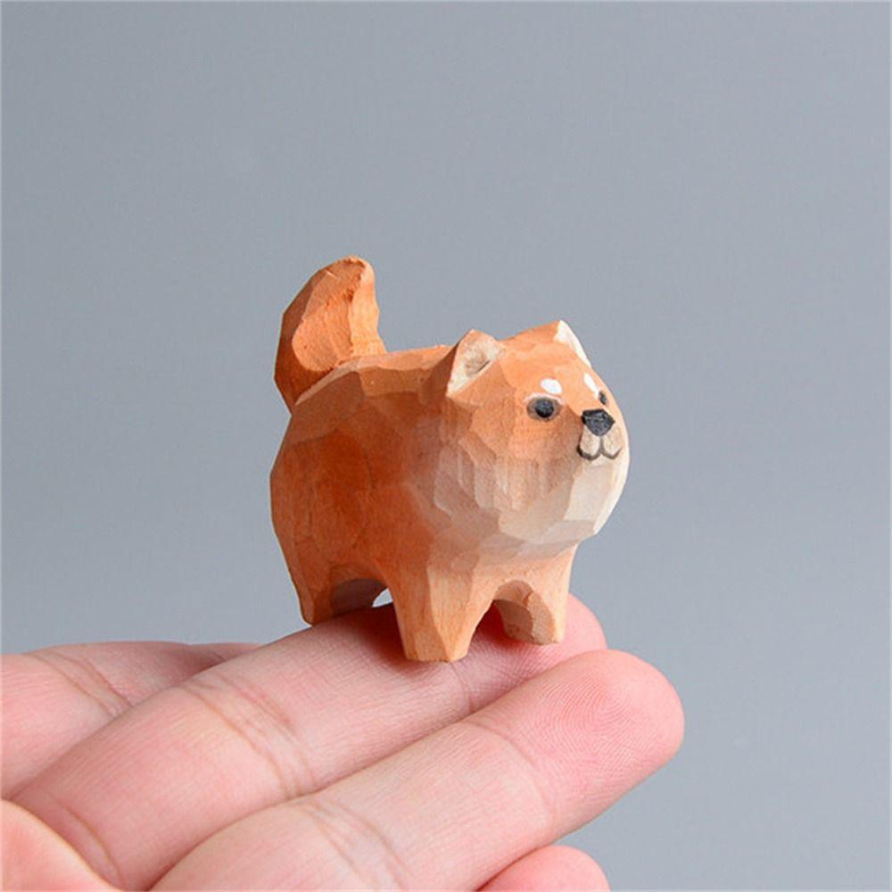 Móc khóa MMULCK chạm khắc gỗ hình động vật/ chú chó akita husky thời trang kawaii làm quà tặng cho sinh viên