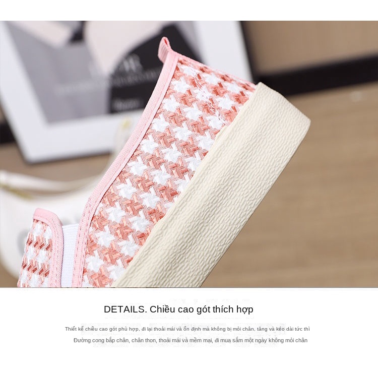 Giày thuyền giày nữ thời trang hàn quốc giày vải thường và thoải mái giày học sinh lười