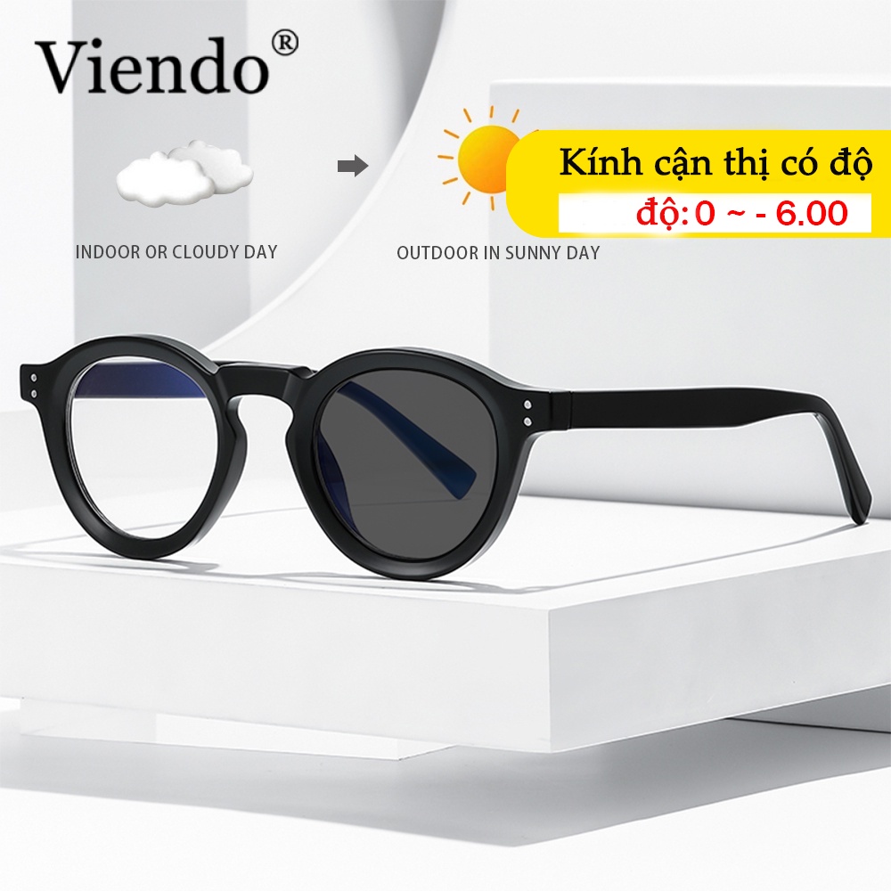 VIENDO Kính Chống Bức Xạ UV400 Tròng TR90 Thời Trang Cho Nam Nữ Kính Cận Có Độ