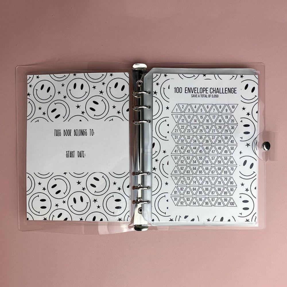 Ynatural envelopes savings challenges sheets, with cash leather 100 envelope challenge binder, tiết kiệm tiền pvc a5 savings challenges book couples