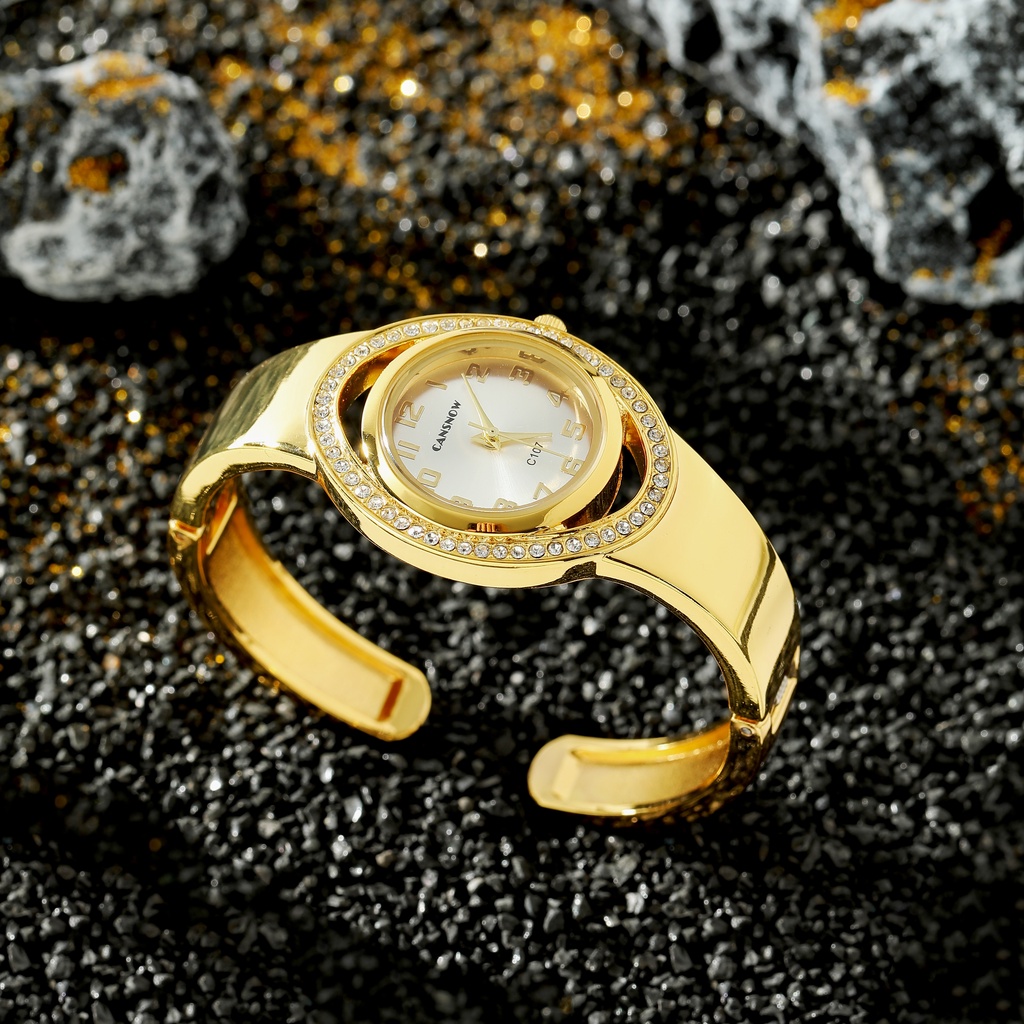 Cansnow ladies elegant quartz watch đồng hồ đeo tay vàng sang trọng