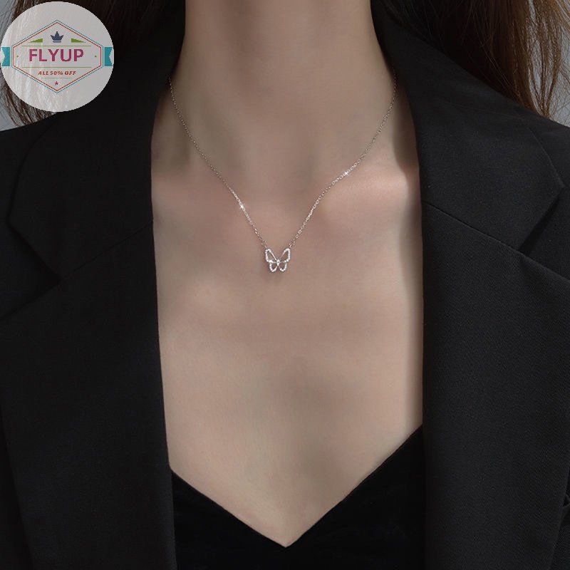 Vòng cổ Mặt Hình Bướm Đính Đá Pha Lê Thanh Lịch Cho Nữ vn