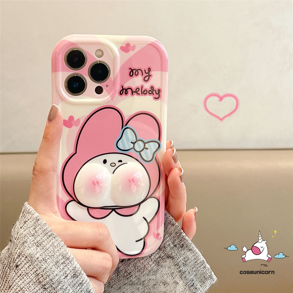 Hoạt Hình Ốp Điện Thoại Mềm Hình melody cinnamoroll 3d Cho iphone 11 12 15 13 14 pro max xr x xs max 6 6s 7 8 plus se 2020