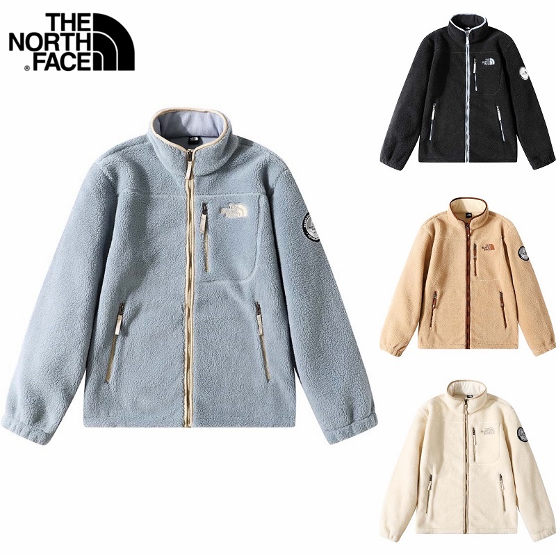 Logo thêu the north face 100% original polyester sherpa berber fleece cotton-padded lamb down quần áo xuống áo khoác áo khoác mùa đông áo khoác mùa đông cho nam áo khoác unisex áo khoác cặp đôi